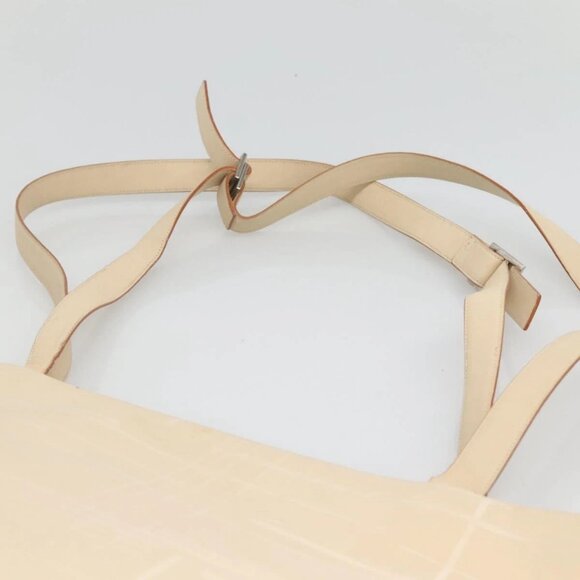 Salvatore Ferragamo Shoulder Bag Canvas Beige Silver Auth bs25144 - Picture 9 of 16